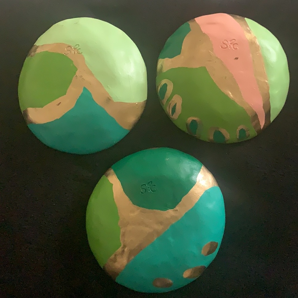 3 Emily Web Design ceramic mini dishes & Tiny Art - Picture 2 of 5